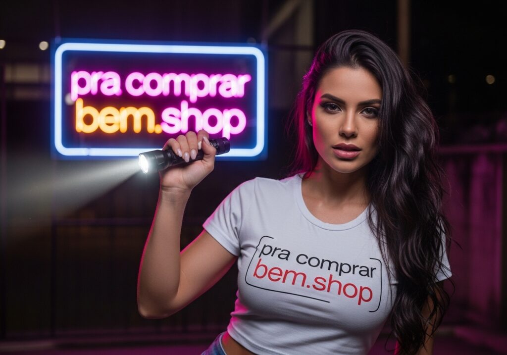 musa segurando lanterna tática