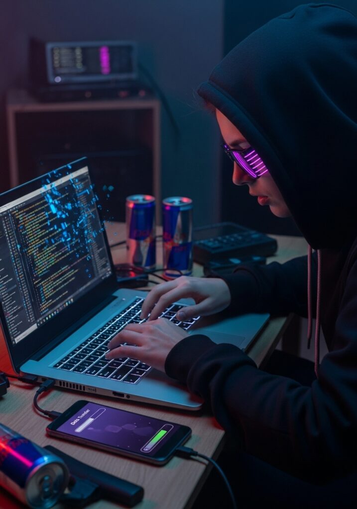 um hacker tentando quebrar uma senha segura
